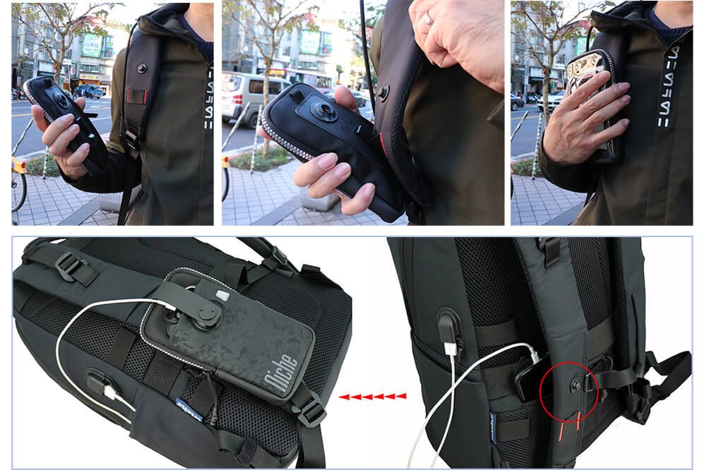 Backpack built with Proprietary magnetic buckle system